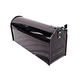 アメリカン ポスト スチール製 ブラック ポール付 U.S.STAND MAIL BOX