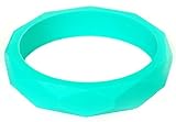 Itzy Ritzy Teething Happens Silicone Jewelry Baby Teething Bangle Bracelet Geometric, Turquoise by I