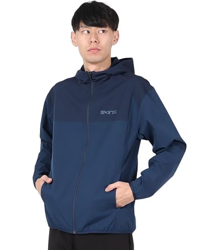 Amazon.co.jp: スキンズ（SKINS） 撥水ロゴプリントブルゾン 184-57910