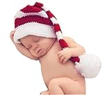 Baby Girl Boy Crochet Costume Santa Stocking Long Tailed Hat [並行輸入品]