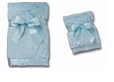 Bearington Baby Silky Soft Blue Crib Blanket Security Blankie Infant Boy Set by Bearington