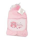 Baby Girls Pink 4pc Gift Set My Friend Little Owl Incs Bib, Mitts, Hat & Booties by KATIES PLAYPEN? 