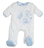 Boys Baby Blue/Cream Padded All In One Suit Cute Fluffy Tiny Sheep Design (Newborn) by Baby Best Buy