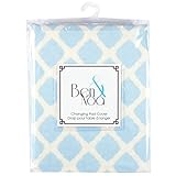 Ben & Noa Fitted Changing Pad Sheet Flannel, Blue Lattice by Ben & Noa