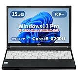 【整備済み品】富士通 ノートPC A746 /15.6型/10キー/第6世代 i5-6200U/Win11 Pro/MS Office H&B 2019 /wajunのWIFI/Bluetooth/HDMI/DVD/16GB/大容量1TB SSD