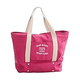 【Grandir】 マザーズバッグ トートバッグ キャンパスバッグ シンプル 軽量 全4色 (ローズ)