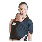 Classic Cotton Baby Wrap - SOFTER and STURDIER Proprietary Fabric, by Beechtree Baby (Black) by Beec