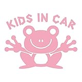 imoninn KIDS in car ステッカー　【パッケージ版】　No.22　カエルさん　（ピンク色）