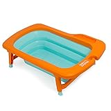 [Mothos Loreley]赤ちゃんお風呂 新生児 子供 折りたたみ式 空間活用 移動式 お風呂 育児 出産 お土産 韓国製造 (オレンジ) [並行輸入品]