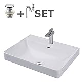 4点 セット 洗面ボール qtie陶器 洗面ボウル ＋ポップアップ排水栓 +テール管＋ 選べる排水管 S字 トラップ 床排水管 又は ボトルトラップ 壁排水管 の セット 洗面器 手洗い器 洗面台 お