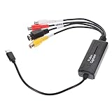 TEHAUX Avキャプチャーカード Vhsからデジタルへのコンバーター 8mmフィルムからデジタルへのコンバーター ビデオキャプチャ ディスプレイキャプチャーカード ポータブル ビデオ キャプ