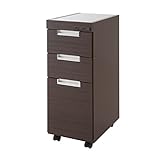 すきま収納　キッチンカウンター　幅30.5cm　（ダークブラウン色）