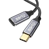 Type-C 延長ケーブル 1M 100W PD急速充電対応 USB 3.2 Gen2 10Gbps高速データ転送 USB-C延長コード 高耐久ナイロン編み ノートPC/スマホ/ゲーム機対応