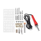 Beho-220V 30W電気はんだごての木材焼き彫刻ツールキットスーツW /ヒント