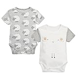 kinokoo ベビー服 女の子 男の子 新生児 赤ちゃん 半袖ロンパース 春夏100%綿製 2点セット baby clothes 出産祝い かわいい かっこいい (12m, 05)