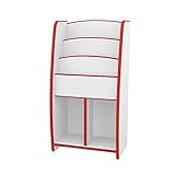 【JAJAN】マガジンラック スリム 幅48cm レッド［完成品][おまけ付き]【知育家具EVAキッズシリーズ】MRJ-48HR_s