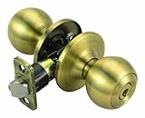 Design House 753962 Ball Entry Door Knob, Universal Latch, Antique Brass Finish by Design House