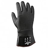 SHOWA 6781R Insulated Fully-Coated Cotton Jersey Neoprene Glove, Triple Layered Foam Insulation, Che
