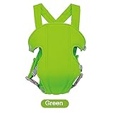 通気性調節可能なベビースリングベビーシュリンクラップバックパック幼児用キャリア (緑)