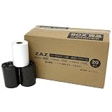 ZAZ レジロール レシートロール 58mm幅×40mm外径×12mm内径 20巻入 レジ用感熱ロールペーパー サーマルロール レジロール 個包装 roll-58-40-12-20