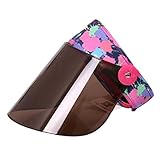 クリエイティブサンシェードレンズビーチ帽子ユニセックス屋外夏日ハットトップローズレッドなし