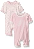 Burt 's Bees Baby Set of 2有機Stripe and BeeグラフィックShortalls カラー: ピンク