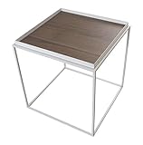 北新工業トレイテーブル400x400WHウォールナット突板貼り HWW-037