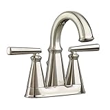 American Standard 7018.201 Edgemere 1.2 GPMダブルハンドルセンターセット浴室FAU、 4 Inch 7018201.295 1
