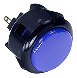 三和電子 ハメ込み式押しボタン30φ 黒枠ダークブルー OBSF-30-K-DB