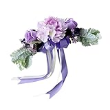 Prettyia 花のインテリア　バラ　シルクフラワー　造花　装飾　写真小物　全３色 - 紫
