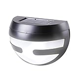 T-SUN LED Outdoor Wireless Semi Circle Solar Powered Wall Night Light IP44 Waterproof 6000K for Gard