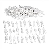 ホワイトスケールモデルFigures , 100個未塗装建築スケールモデル列車建物人 1:100 ホワイト 5ry5yd6ru4ew2D01
