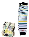 AppleCheeks 2-Size Envelope Cloth Diaper Cover and BabyLeg Leg Warmers SIze 2 (18-35 lbs), Irrelepha