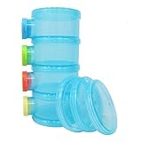 Basilic Baby Formula Dispenser / Milk Powder Container / Storage / Pot - 4 Compartment (blue) by Bas