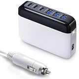 BESTEK シガーソケット 充電器 カーチャージャー 「強化版」 USB-C PD 30W 3口/ USB-A QC 18W 6ポート 合計125W出力 車載充電器 USB急速充電器 12V/24V車対応 シガーソケット増設 686C