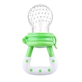 ノーブランド品 　2個　シリコーン　赤ちゃん　おしゃぶり　授乳　摂食　乳首型　育児用品　安全　3色選べる - 緑