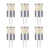 Rayhoo 6pcs G4 Base 36 LED Bulb Aluminum Case 3 Watt AC DC 12V LED Light Lamp Non-dimmable Equivalen