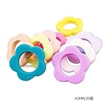 Mamimami Home 噛がため　おしゃぶり　シリコーンフラワー 43mm 20個/混合色 花の形 ペンダント リング DIY 授乳看護用ジュエリー 歯固め ネックレス ブレスレット 赤ちゃんの玩