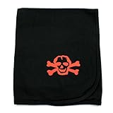 Crazy Baby Clothing Red Scribble Skull Baby Receiving Blanket by Crazy Baby Clothing