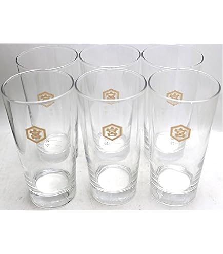 Amazon.co.jp: キリン 12角形 水割り チュウハイ グラス 目盛り 6個 