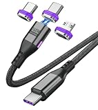 [Magic Cable] タイプC ケーブル 急速充電 C to C 充電 240W マグネット 充電ケーブル ブラック (240W1.8m)