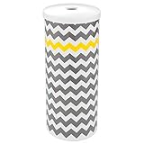 InterDesign Una Chevron Free Standing Toilet Paper Holder for Bathroom - Gray/Yellow by InterDesign