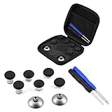 8 in 1 メタル磁気サムスティック ジョイスティック 交換用キット アナログスティック ジョイスティック 修理キット PS4 Xbox One用 スティックキャップ マグネットベース スクリュードライバー クロスケース付き