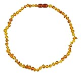 Nice Days（ナイス　ディズ）　アンバーバビーネックレス　純天然琥珀　記念品　贈り物　出産祝い　 (ゴールド)