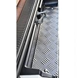 East field リアステップカバー アルミ 縞板 ハイエース200系対応 専用 標準ボディ対応 スーパーGL/DX 1型～8型専用 (ワイド ワゴン車取付不能) (チタン色, 標準ボディ)