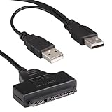 Ecloud Shop 2.5 "インチHDDハードディスクドライブ用のSATA 7 + 15 22ピンアダプタケーブルをUSB 2.0
