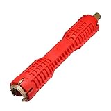 P Prettyia 多機能　配管工具　シンクレンチ　パイプレンチ　キッチン 浴室用　全2色 - 赤