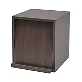 フラップ 収納家具 ディスプレイ スタッキングフラップボックス カラー：ダークブラウン