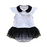 ZOEREA(ゾエレア)　女の子　ロンパース　ワンピース　ベビー　ボディースーツ　レーススカート　半袖シャツ　 結婚式　七五三　誕生日フォーマル　 赤子供ドレス　ホウイト　70 [並行輸入品]