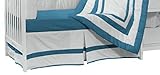 Baby Doll Bedding Modern Hotel Style Crib Skirt/ Dust Ruffle, Aqua by BabyDoll Bedding